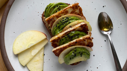 Apple, Halloumi and Honey Toast