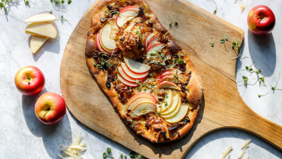 Caramelized Onion, Apple and Gruyère Flatbread