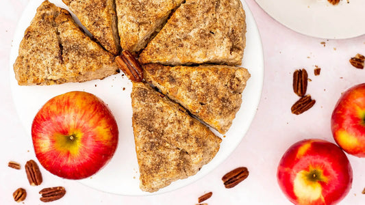Apple Pecan Scones with Cardamom Sugar