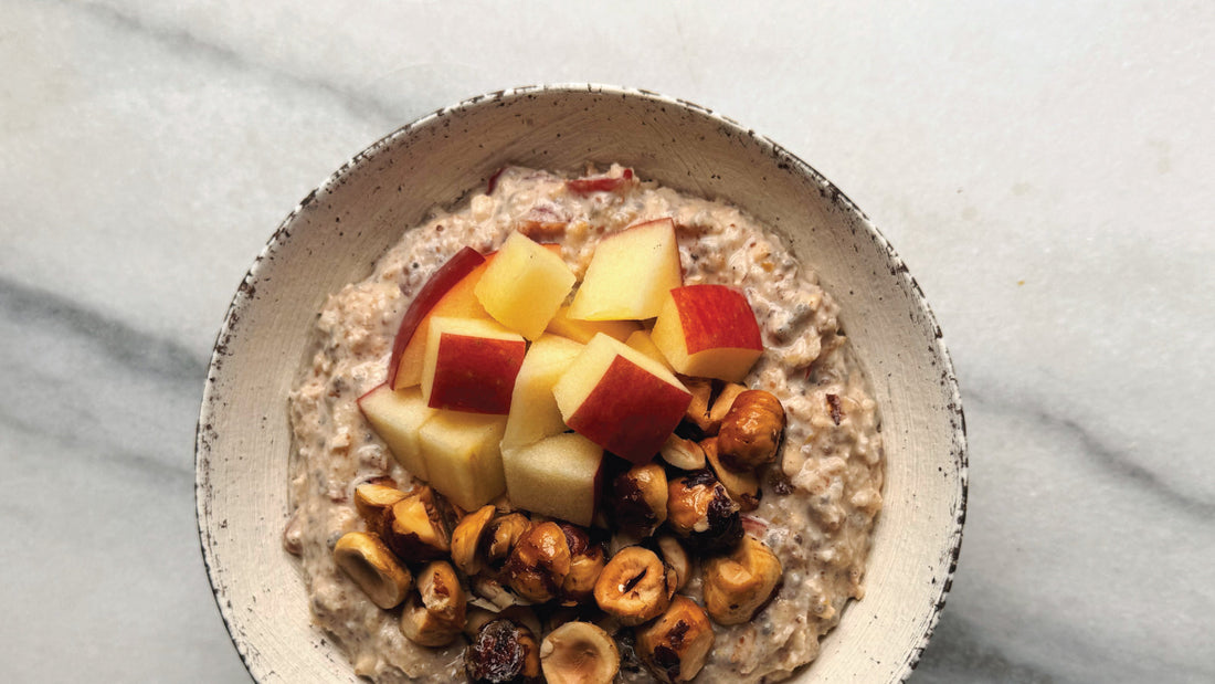 Bircher Muesli with Apples and Candied Hazelnuts