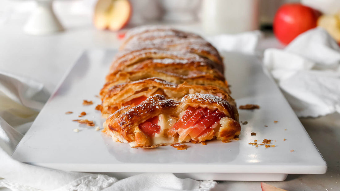 Braided Apple and Cheese Danish