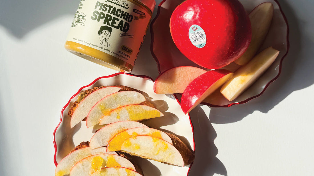 Apple and Pistakio Crostini